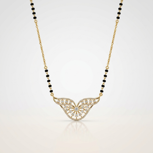 Aarika Butterfly Mangalsutra Necklace