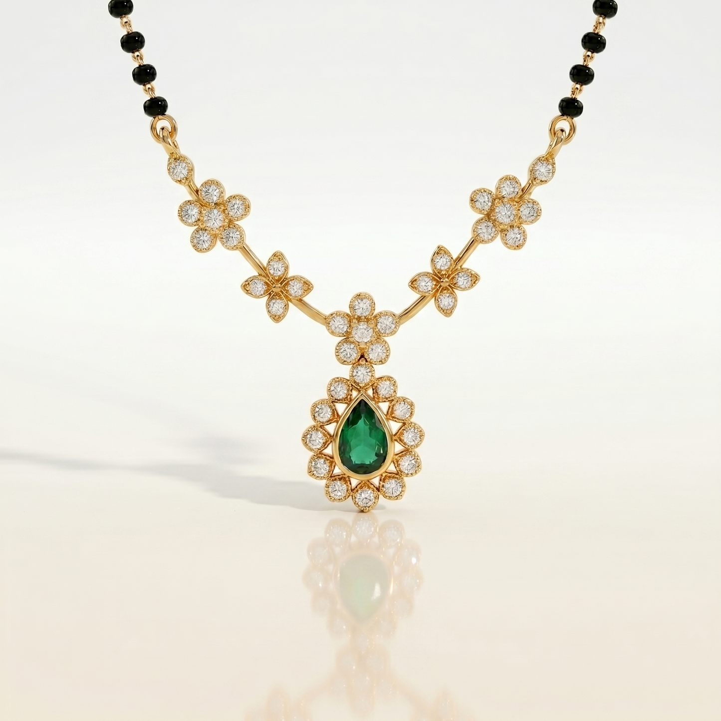 Shraddha Black Beads Gold Mangalsutra