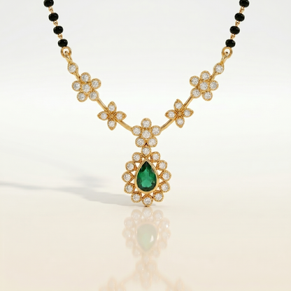 Shraddha Black Beads Gold Mangalsutra