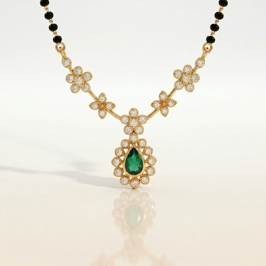 Shraddha Black Beads Gold Mangalsutra