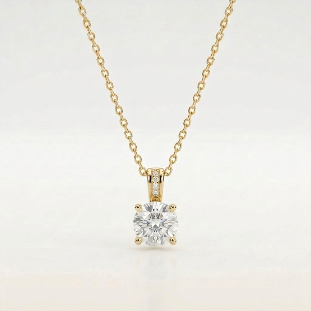 Solitaire Sparkle Pendant Necklace