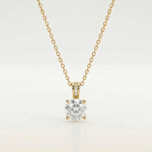 Solitaire Sparkle Pendant Necklace