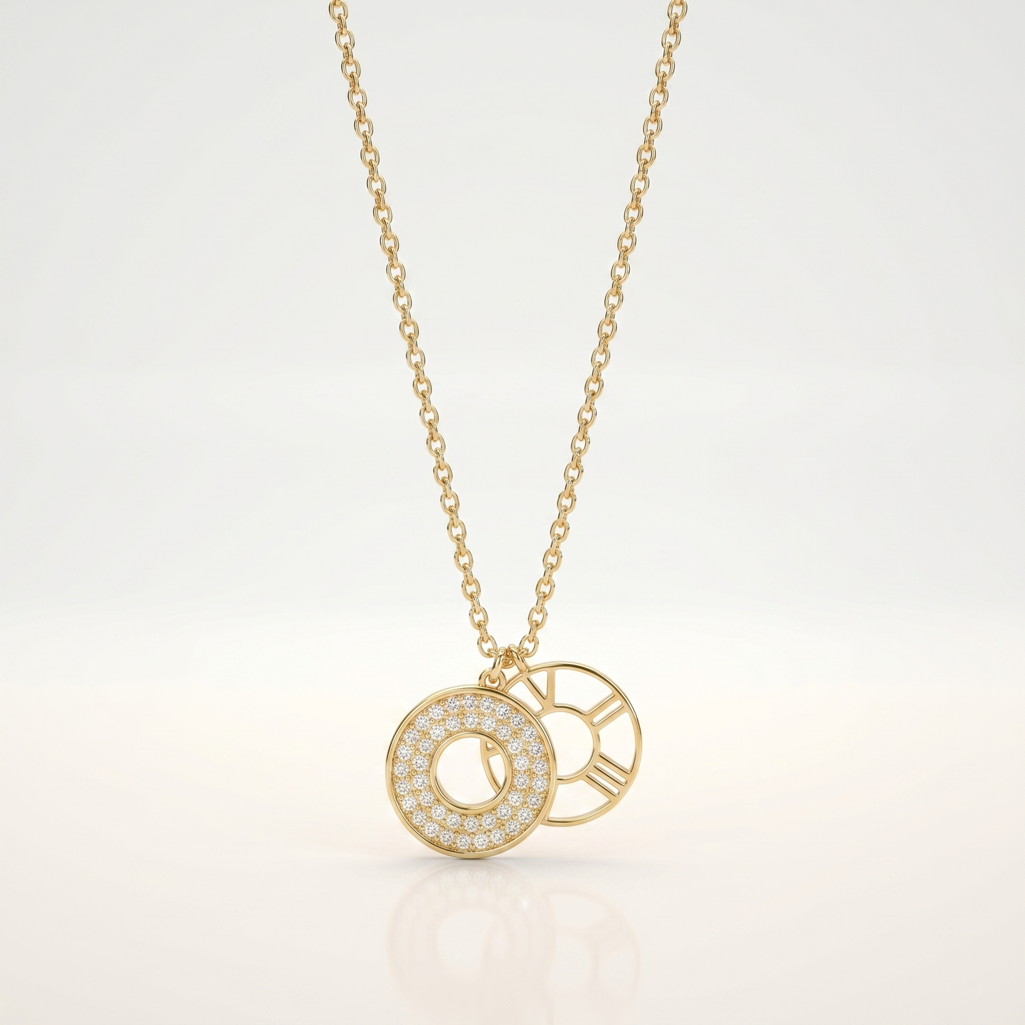 Harmony Dual Disc Pendant Necklace