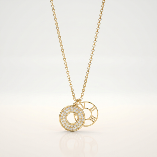 Harmony Dual Disc Pendant Necklace
