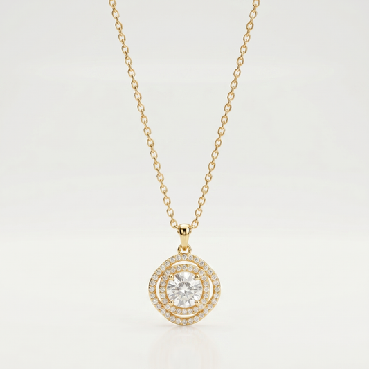 Luna Orbit Halo Necklace