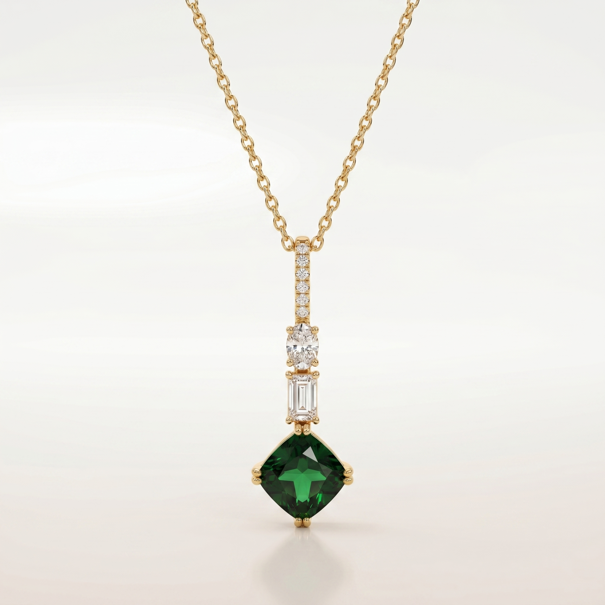 Emerald Starlight Drop Necklace