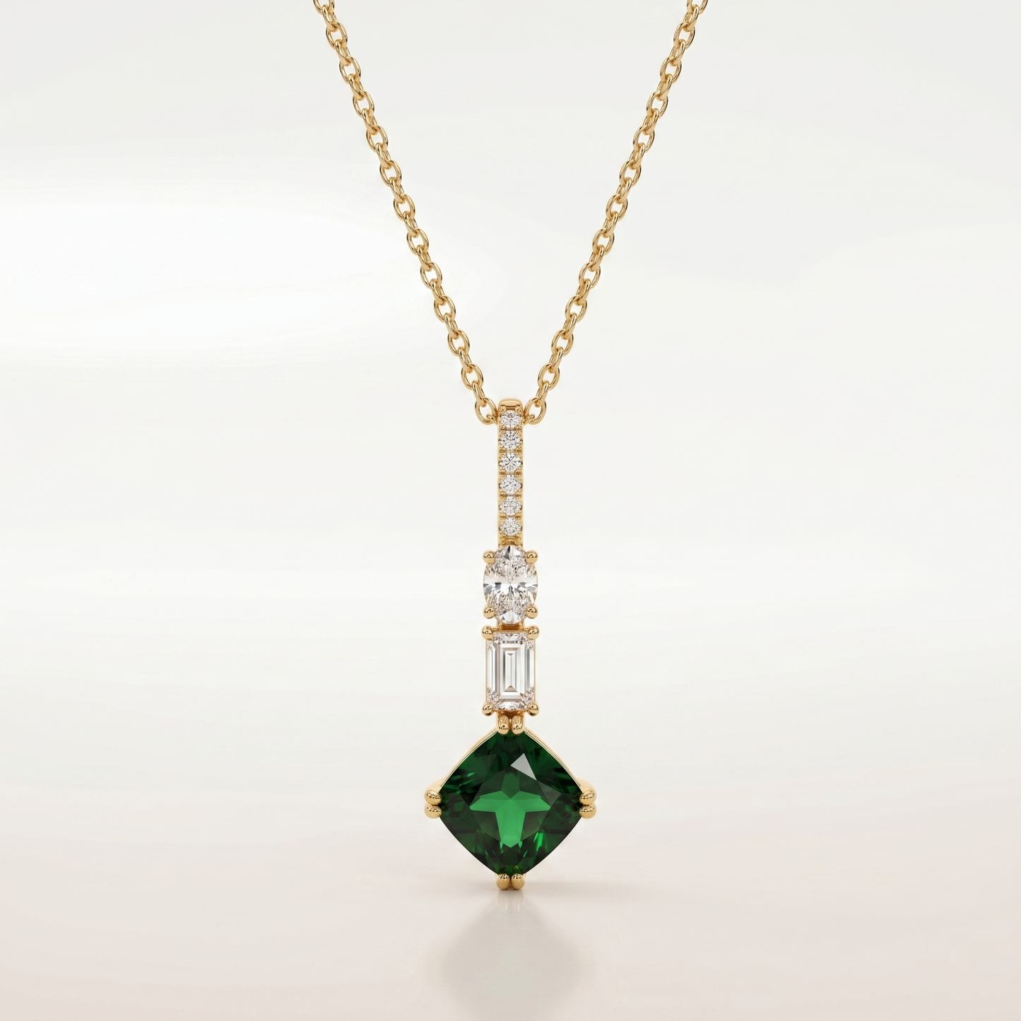 Emerald Starlight Drop Necklace