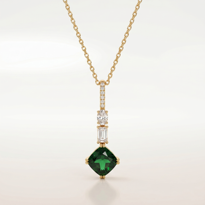 Emerald Starlight Drop Necklace