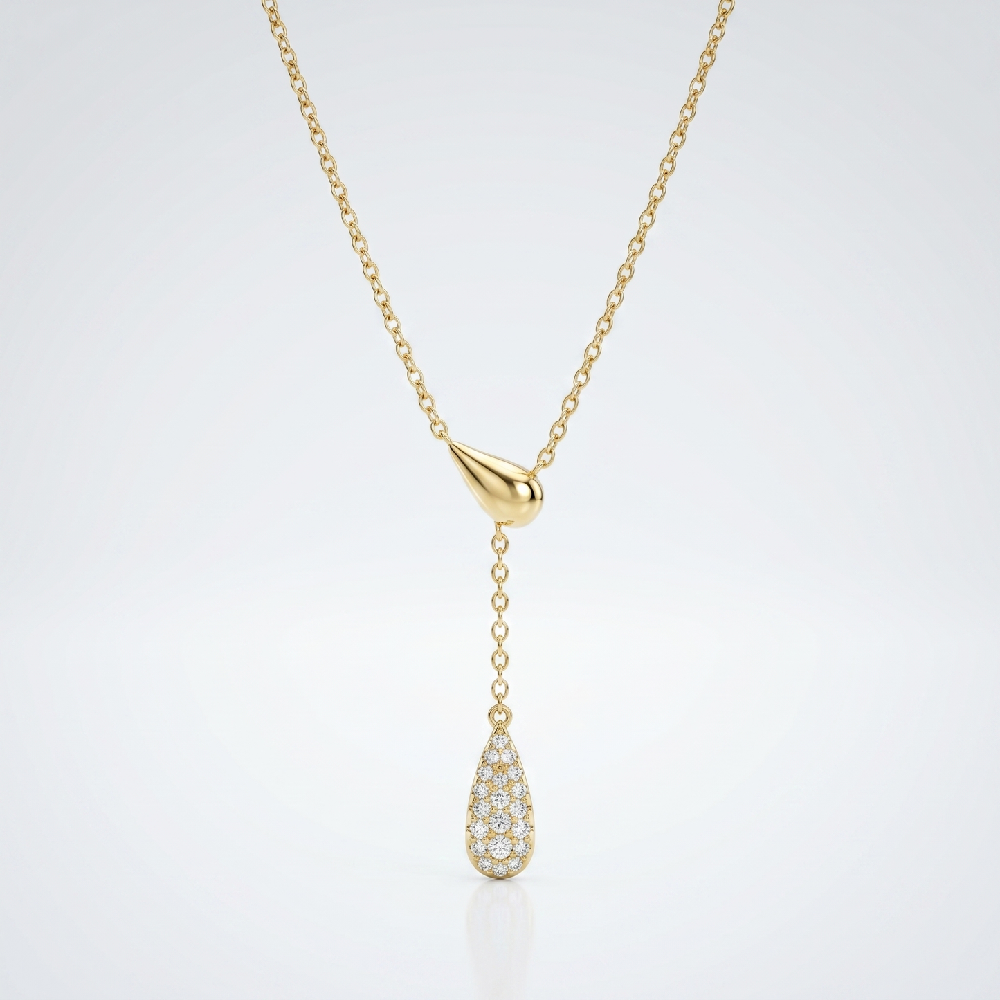 Teardrop Whisper Y-Lariat Necklace