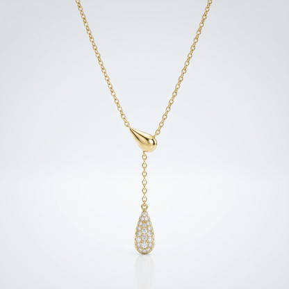 Teardrop Whisper Y-Lariat Necklace