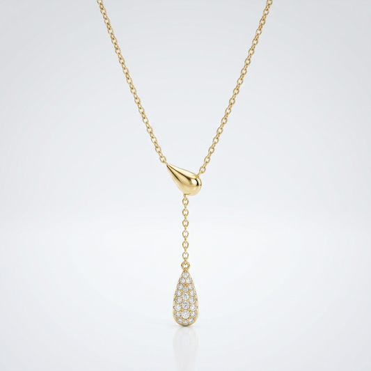 Teardrop Whisper Y-Lariat Necklace