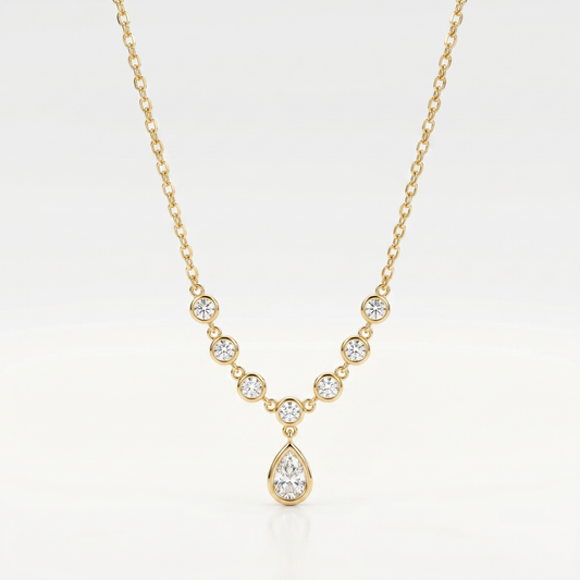Cascade Radiance Teardrop Necklace