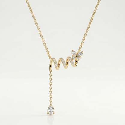 Whispering Bloom Spiral Pendant Necklace