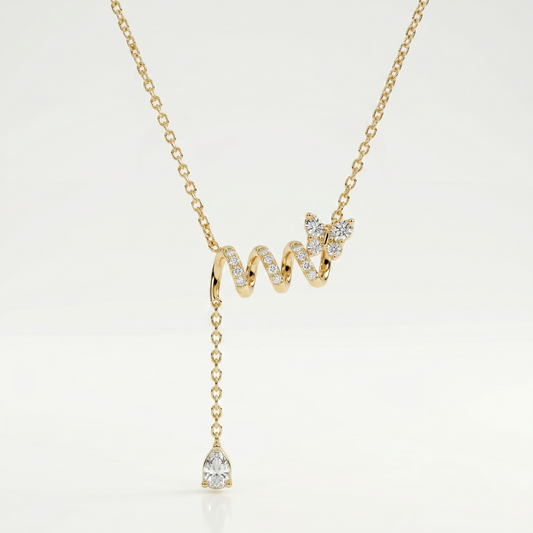 Whispering Bloom Spiral Pendant Necklace