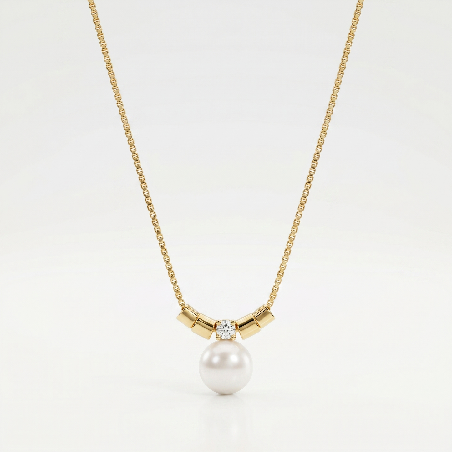 Graceful Pearl Drop Pendant Necklace