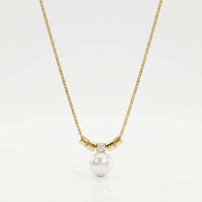 Graceful Pearl Drop Pendant Necklace