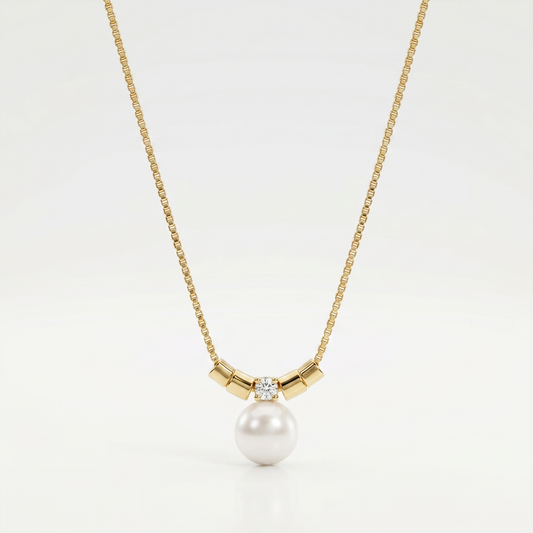 Graceful Pearl Drop Pendant Necklace