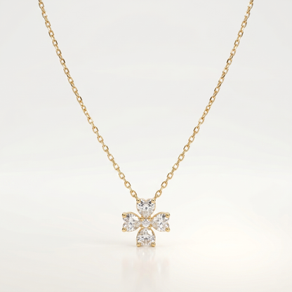 Blossom Radiance Crystal Pendant Necklace