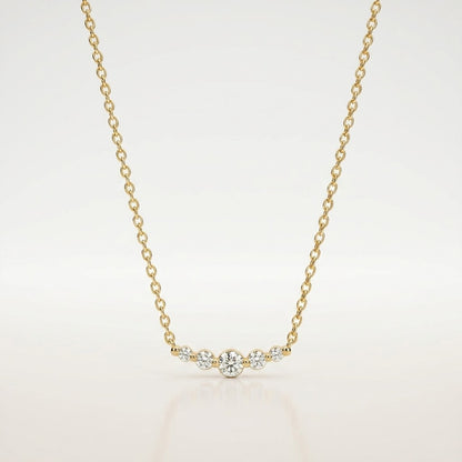 Celeste Curve Five-Stone Pendant Necklace