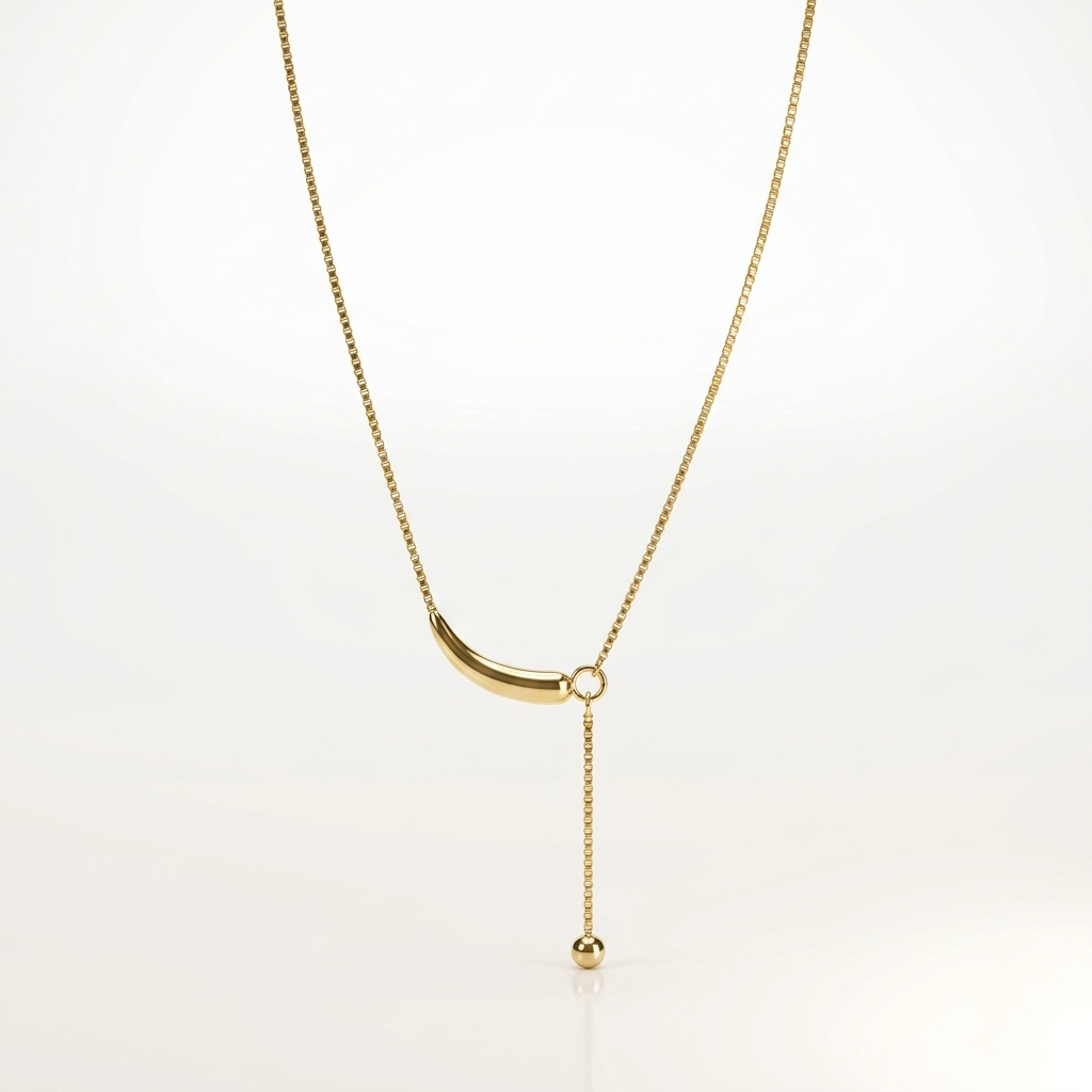 Serene Drop Bar Pendant Necklace