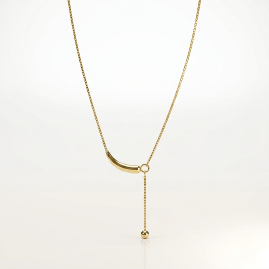 Serene Drop Bar Pendant Necklace