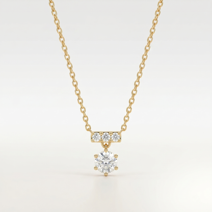 Luna Teardrop Solitaire Pendant Necklace