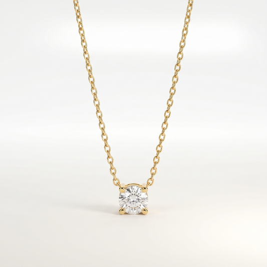 Luma Solitaire Pendant Necklace