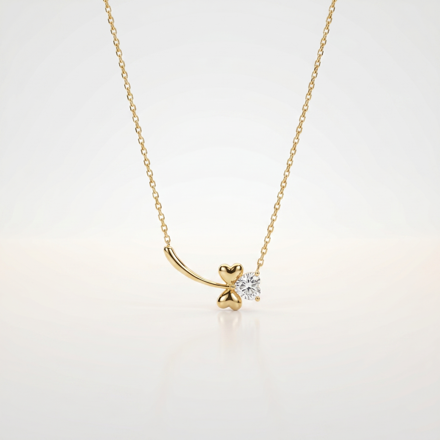 Bloom Heart Diamond Pendant Necklace