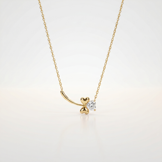 Bloom Heart Diamond Pendant Necklace