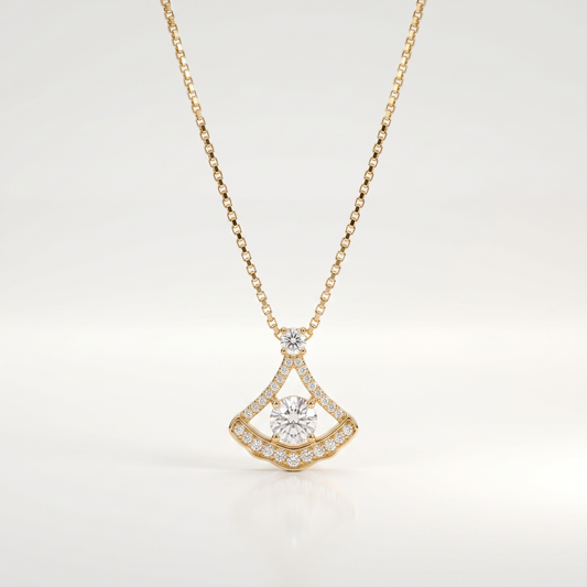 Radiant Harmony Teardrop Pendant Necklace