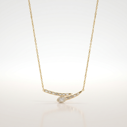 Radiant Curve Diamond Necklace
