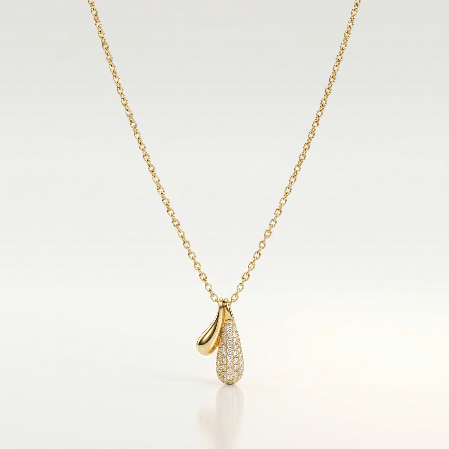 Twin Teardrop Elegance Necklace