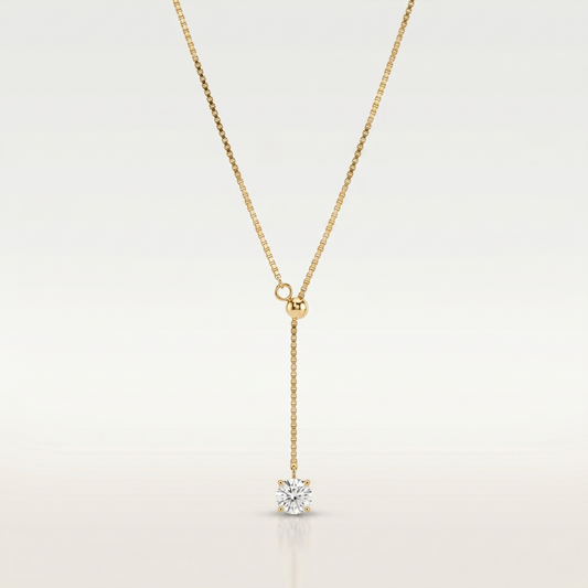 Crystal Drop Y-Necklace