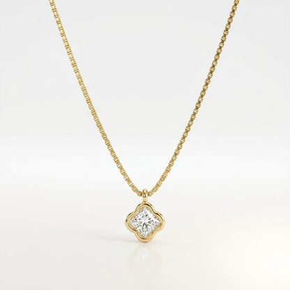 Crystal Bloom Solitaire Necklace