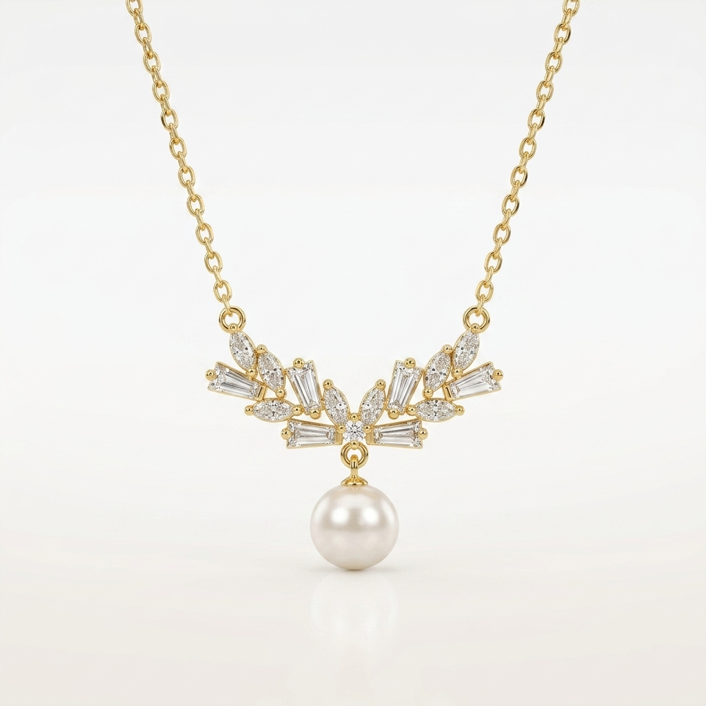 Regal Blossom Pearl Necklace