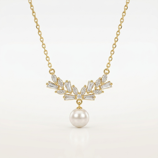 Regal Blossom Pearl Necklace