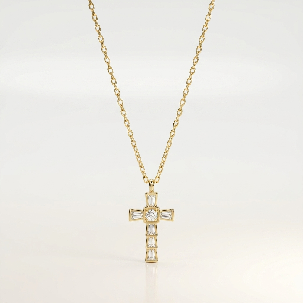 Divine Clarity Cross Necklace