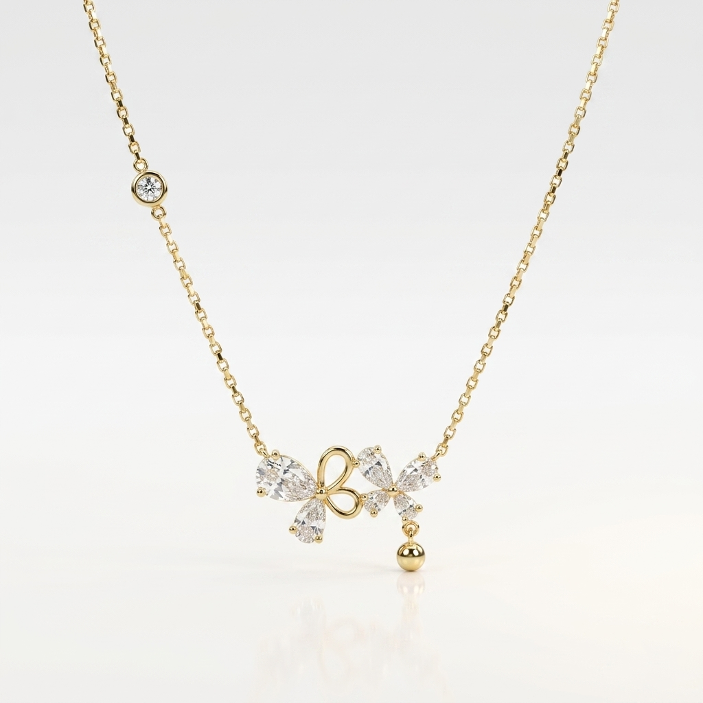 Butterfly Whisper Crystal Necklace