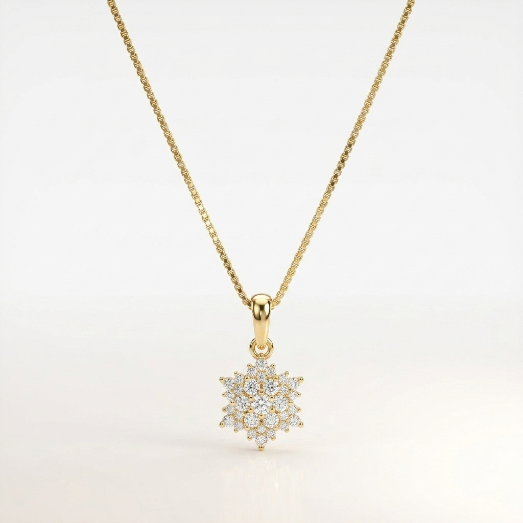 Snowlight Diamond Star Necklace