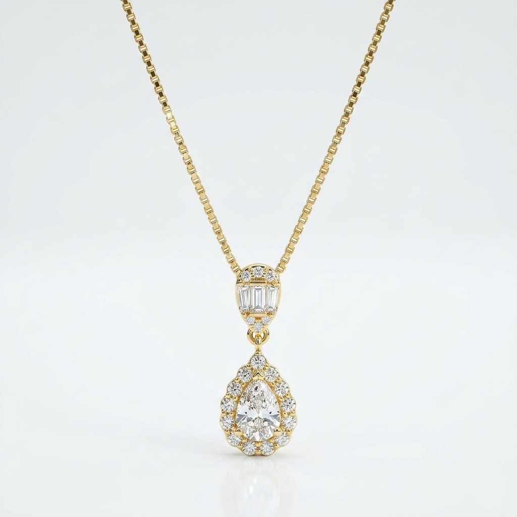 Regal Teardrop Elegance Necklace