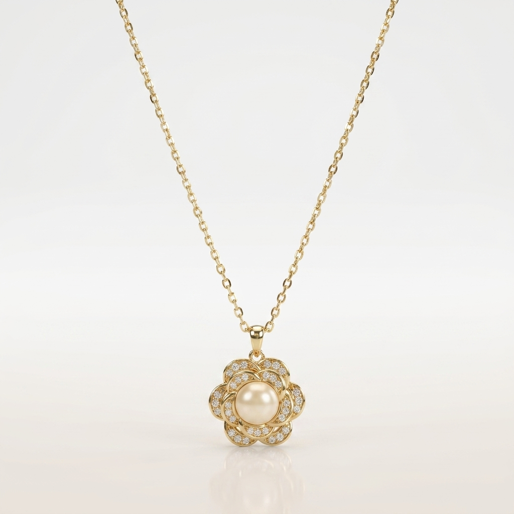 Aurelia Pearl Bloom Necklace