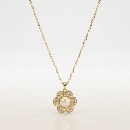 Aurelia Pearl Bloom Necklace