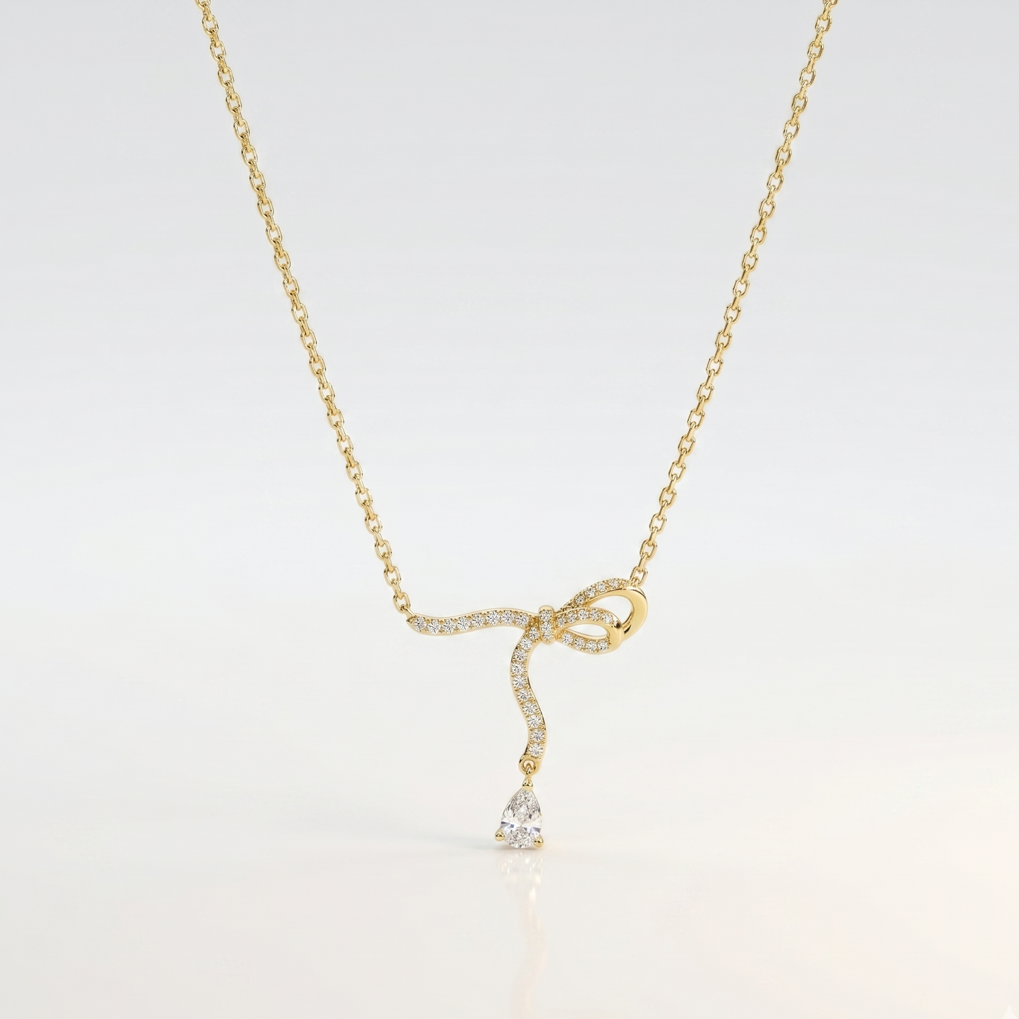 Ribbon Loop Charm Necklace