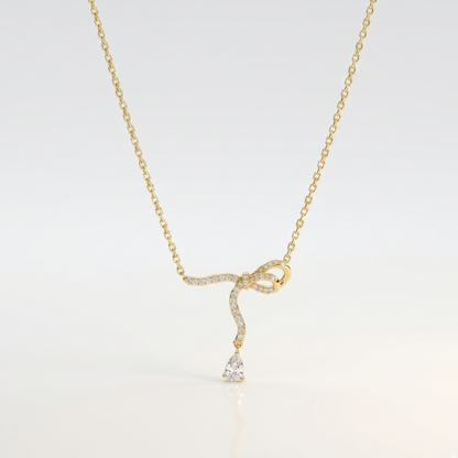 Ribbon Loop Charm Necklace
