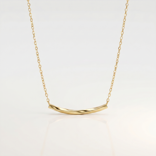 Sleek Curve Chain Necklace