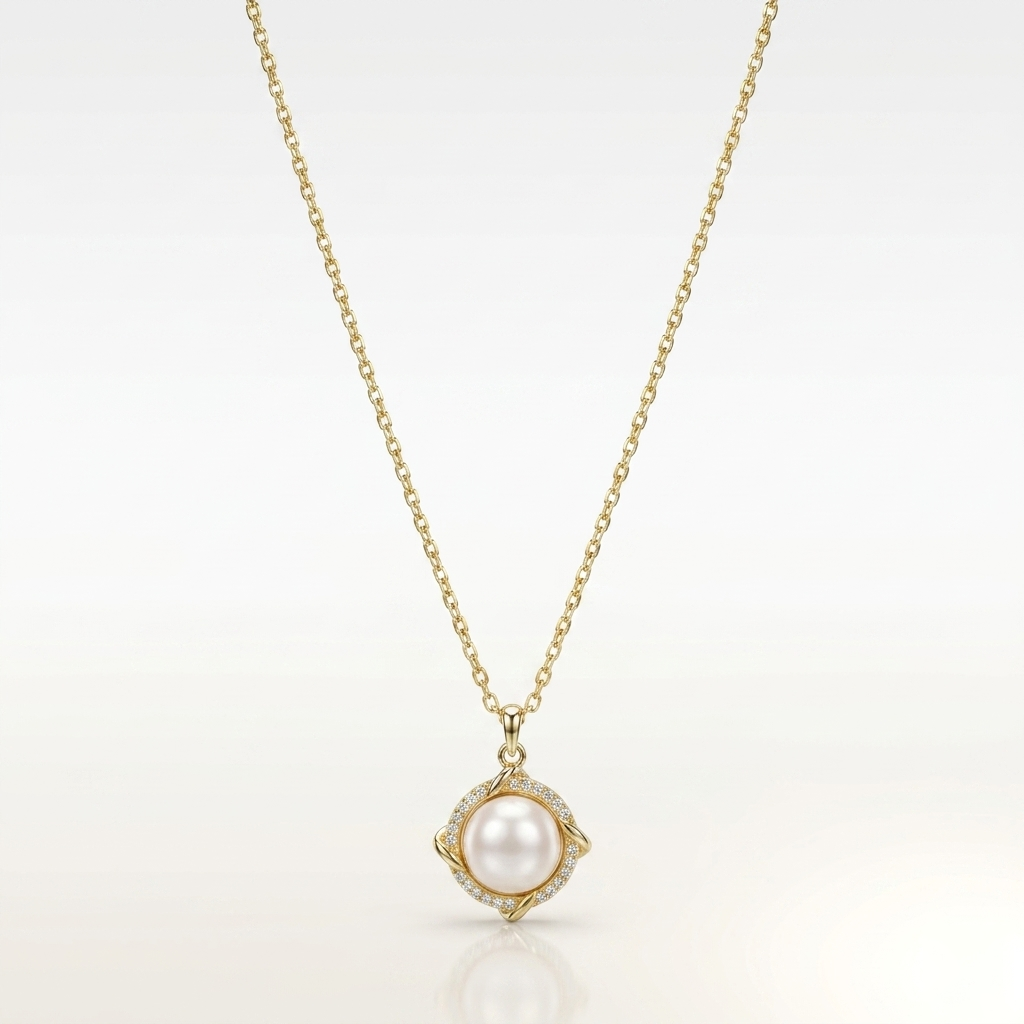 Radiant Pearl Bloom Necklace