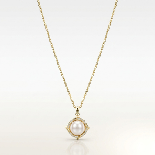 Radiant Pearl Bloom Necklace