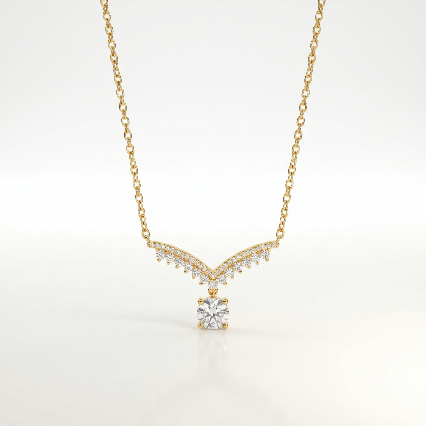 Celestial Wing Diamond Drop Necklace