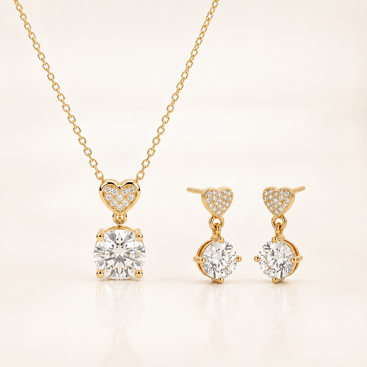 Amara Heart Solitaire Set