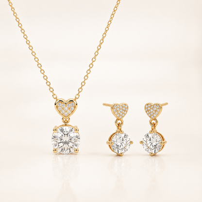 Amara Heart Solitaire Set